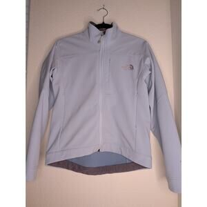 The North Face Women Apex Baby Blue Soft Shell Zip Jacket S